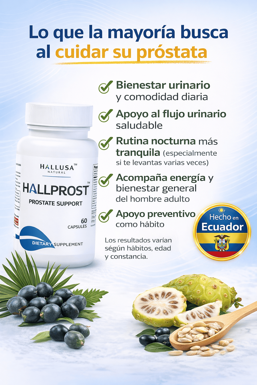 2X1 Natural Hallprost Suplemento para la salud de la próstata POR SOLO $19 USD