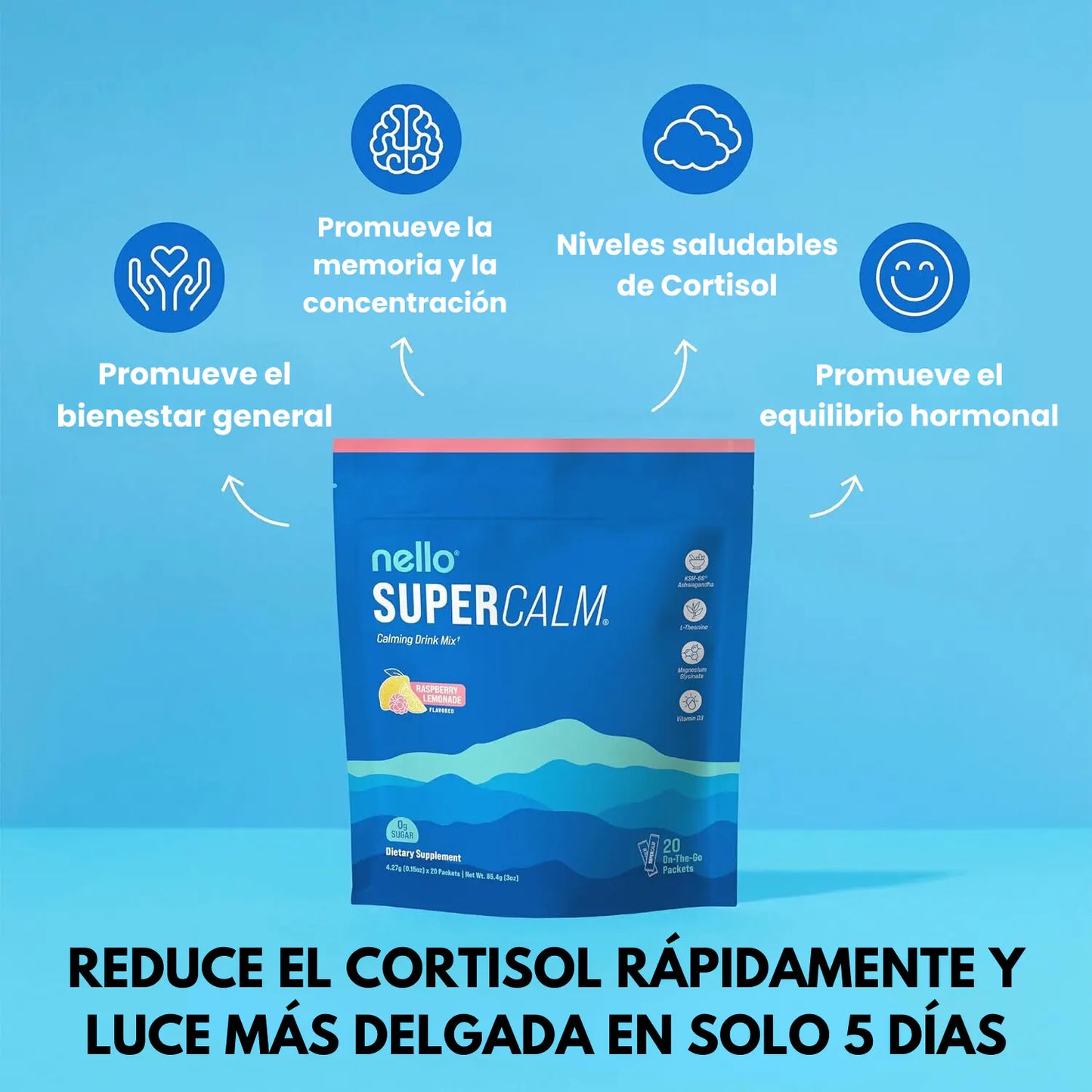 NELLO SUPERCALM x 20 CON ASHWAGANDHA Y SIN AZUCAR
