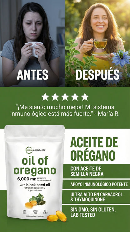 Agrega Aceite de Oregano + Carvocol y Sana Tu Cuerpo por $19 USD
