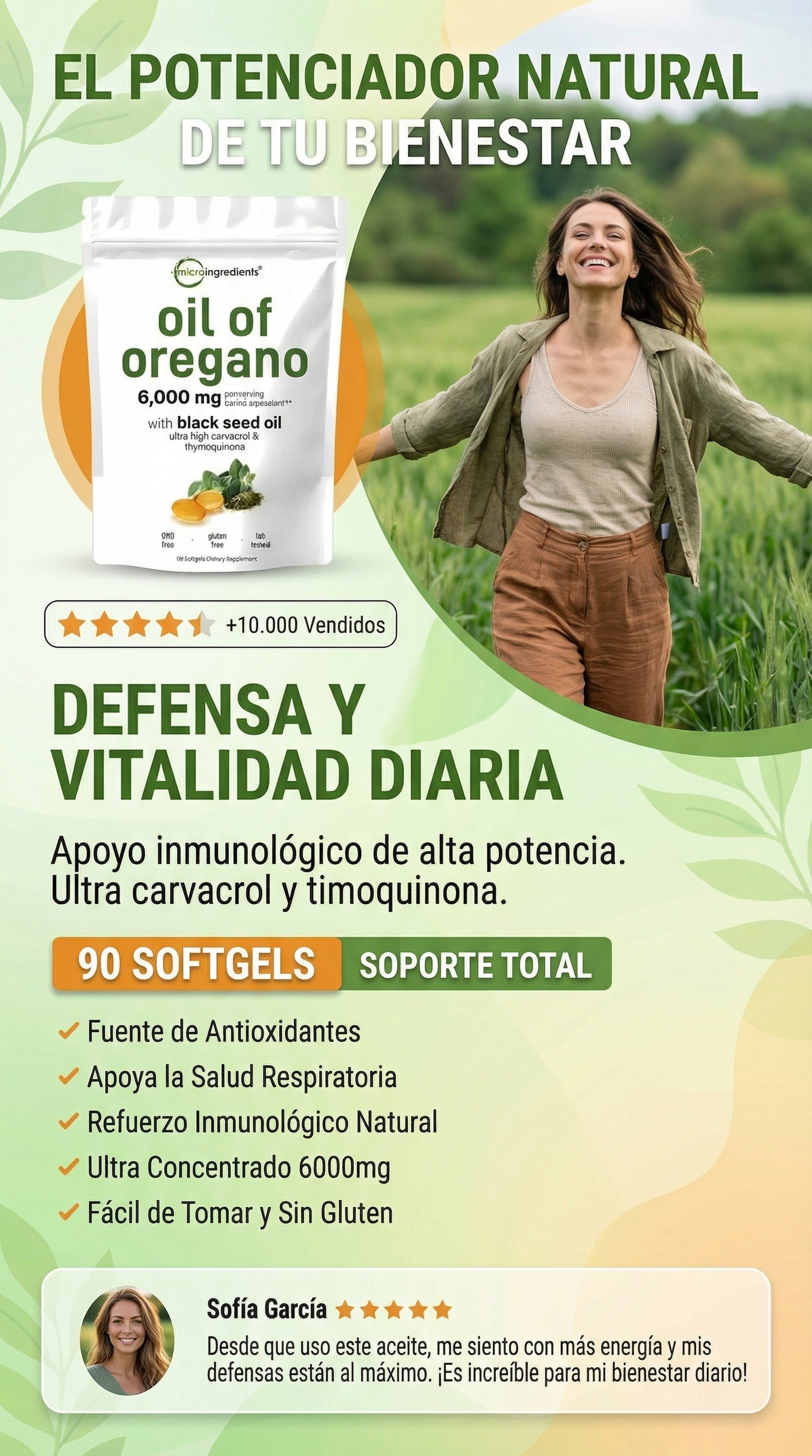 Agrega Aceite de Oregano + Carvocol y Sana Tu Cuerpo por $19 USD