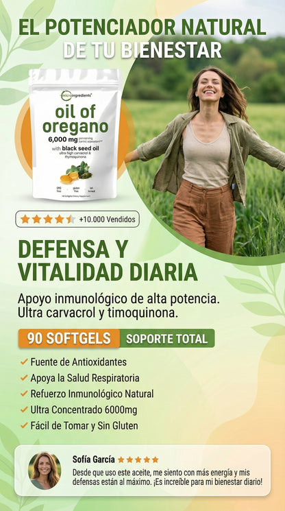 Agrega Aceite de Oregano + Carvocol y Sana Tu Cuerpo por $19 USD