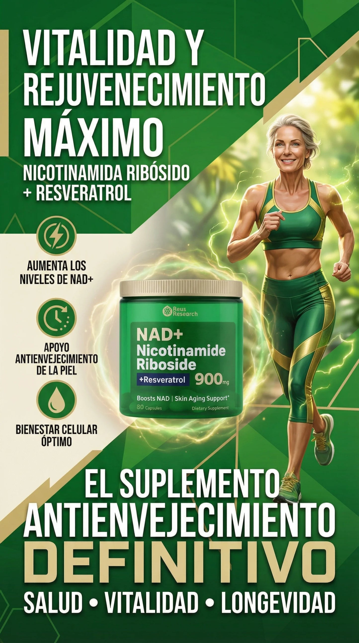 NAD+RESVERATROL LLEVALO POR SOLO $15 USD