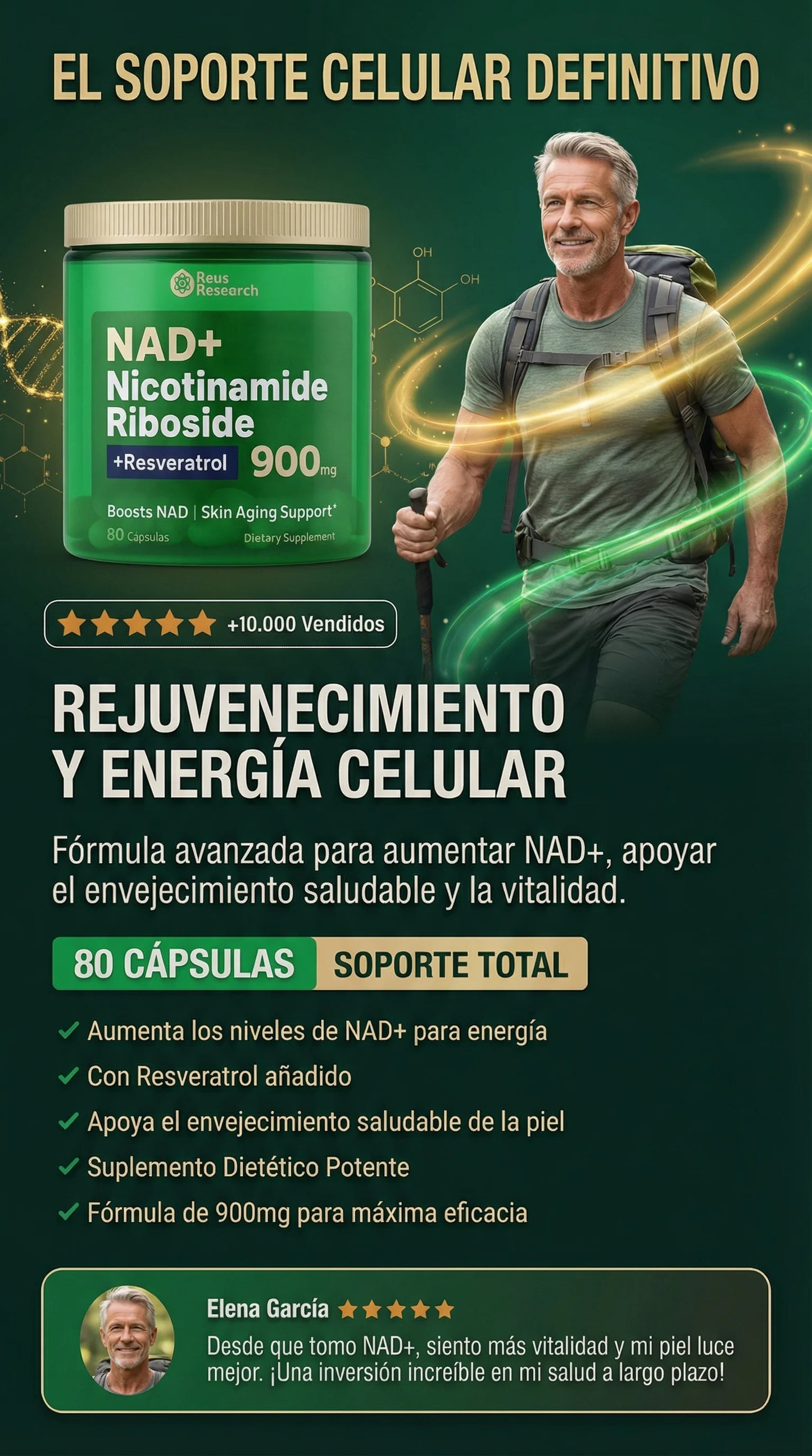 NAD+RESVERATROL LLEVALO POR SOLO $15 USD
